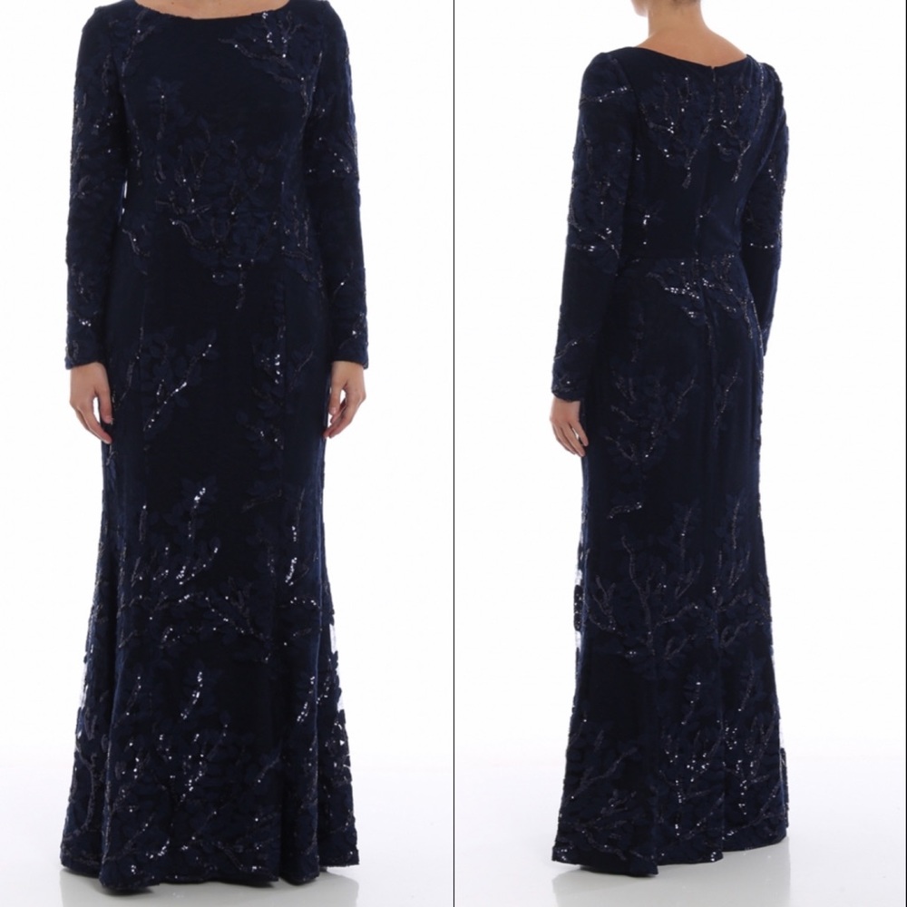 Long sleeve Ralph Lauren formal dress